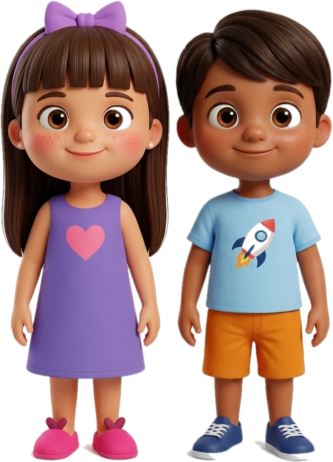 Nata y Motas, los personajes de El Club de Motas